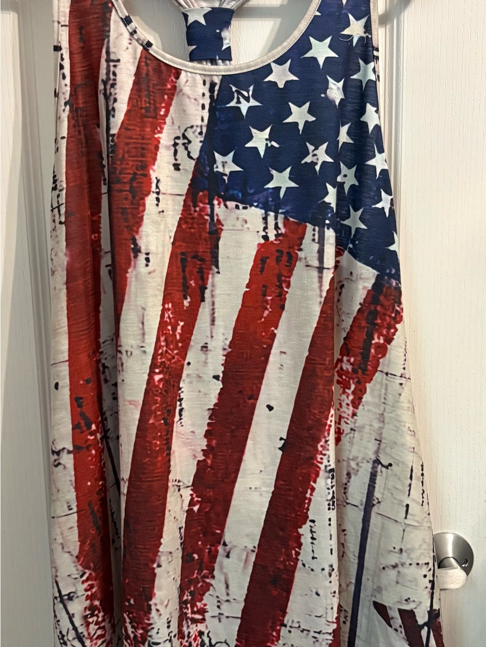 American Flag Tank and wide leg knit pants in Red, White & Blue - 2pc set